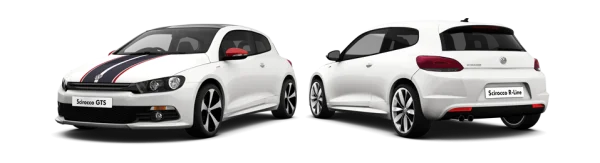 White Volkswagen Scirocco Car PNG Transparent Background