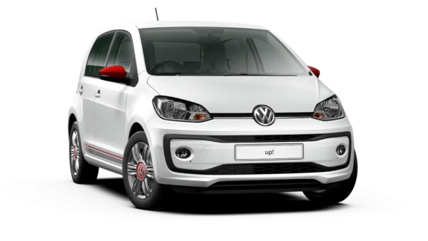White Volkswagen Up! Car PNG Transparent Background