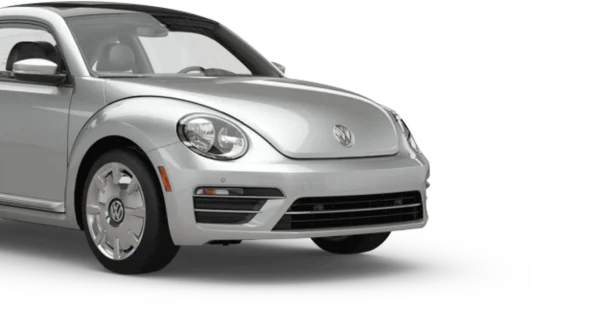 Silver Volkswagen Beetle Car PNG Transparent Background
