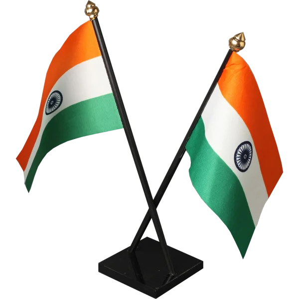 Indian Flags on Stand PNG Transparent Background
