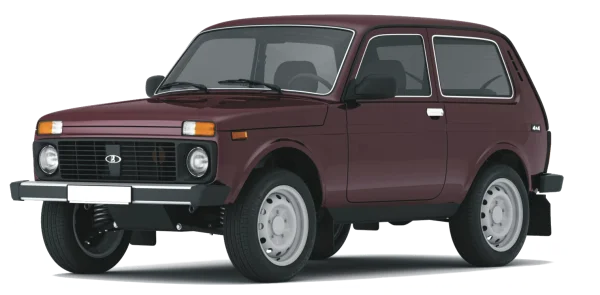Dark Red Lada Niva 4x4 PNG Transparent Background
