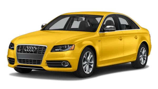 Vibrant Yellow Audi S4 Car PNG Transparent