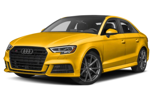 Yellow Audi S3 Sedan Car PNG Transparent