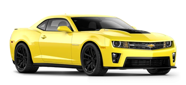 Yellow Chevrolet Camaro Sports Car PNG Transparent Background