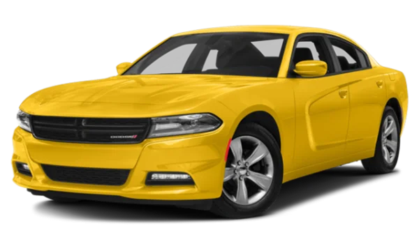 Yellow Dodge Charger Car PNG Transparent Background