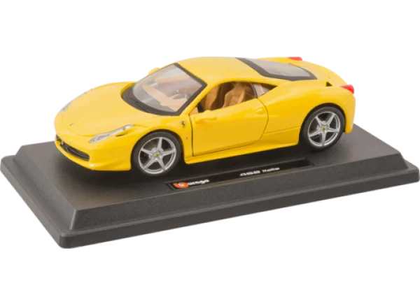 Yellow Ferrari 458 Italia Model Car PNG