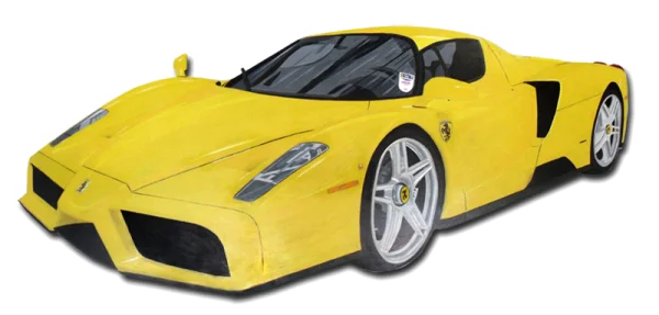 Yellow Ferrari Enzo Sports Car PNG Transparent