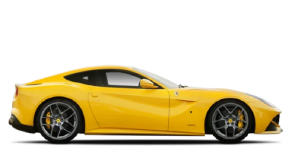 Yellow Ferrari Sports Car PNG Transparent Background