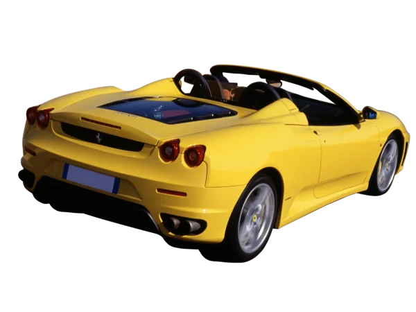 Yellow Ferrari Convertible PNG Transparent Background