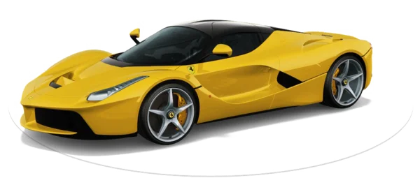 Yellow Ferrari LaFerrari PNG Transparent Background
