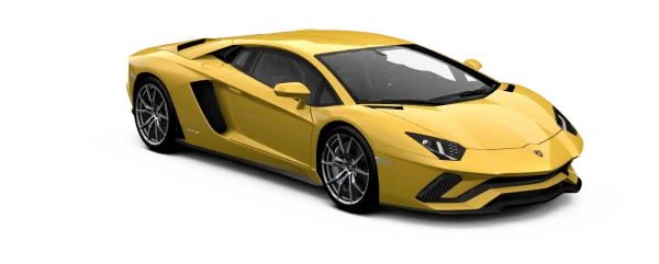 Yellow Lamborghini Aventador Supercar PNG
