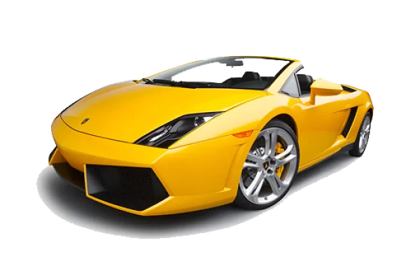 Yellow Lamborghini Sports Car PNG Transparent Background