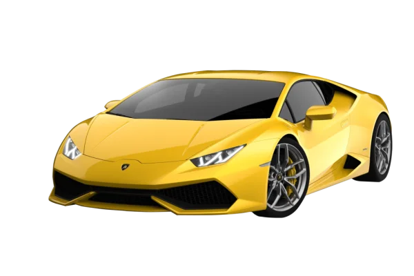 Yellow Lamborghini Huracan PNG Transparent Background