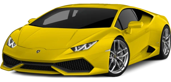 Yellow Lamborghini Huracan PNG Transparent Background