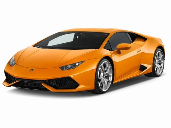 Orange Lamborghini Huracan PNG Transparent Background