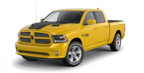 Yellow Ram 1500 Pickup Truck PNG Transparent