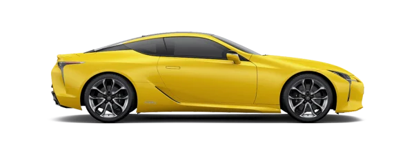 Yellow Lexus LC 500 Sport Car PNG Transparent Background