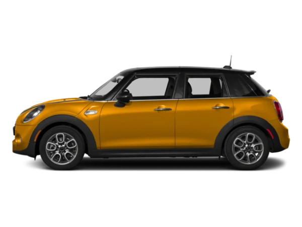 Orange Mini Cooper Car PNG Transparent Background