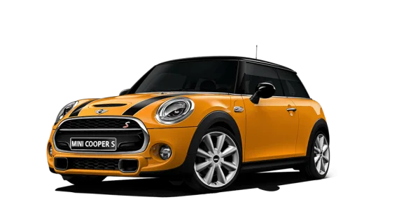 Orange Mini Cooper S PNG Transparent Background