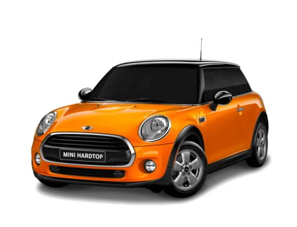 Orange Mini Hardtop Car PNG Transparent Background