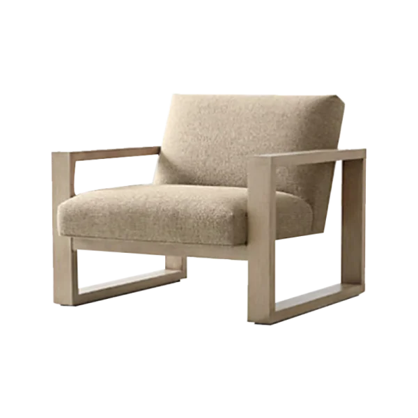 Modern Beige Armchair PNG