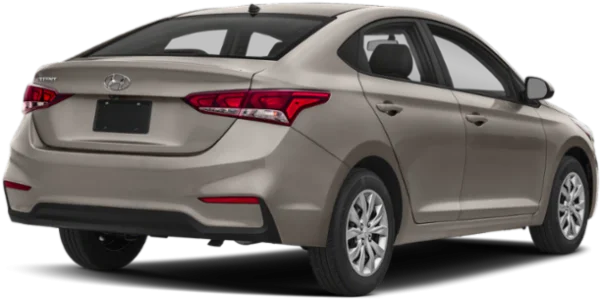 Hyundai Accent Sedan Rear View PNG Transparent Background