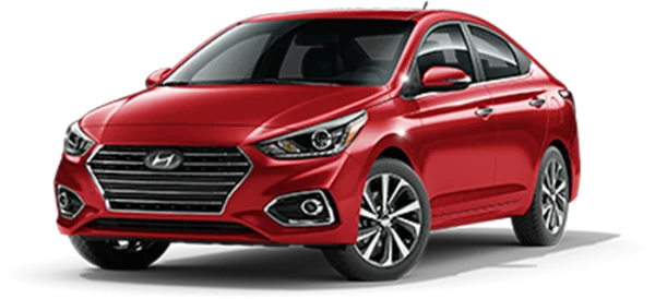 Red Hyundai Accent Car PNG Transparent Background