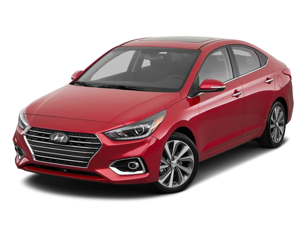 Red Hyundai Accent Car PNG Transparent Background