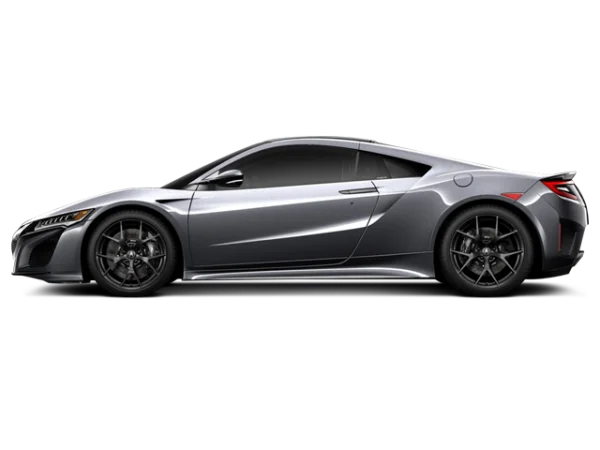 Silver Acura NSX Sports Car PNG Transparent Background