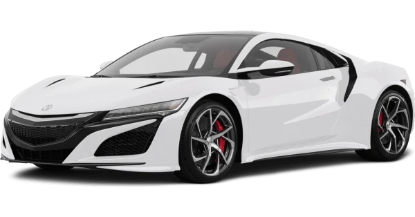 White Acura NSX Sports Car PNG Transparent