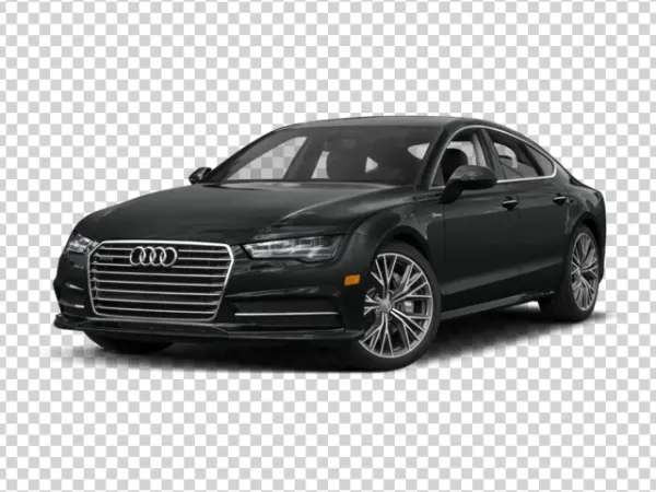 Black Audi A7 Car PNG Transparent Background