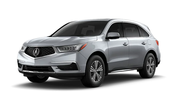 Silver Acura MDX SUV PNG Transparent Background