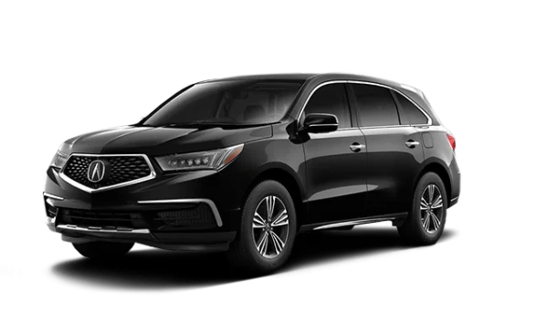 Black Acura MDX SUV PNG Transparent Background