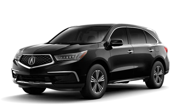 Black Acura MDX SUV Transparent Background
