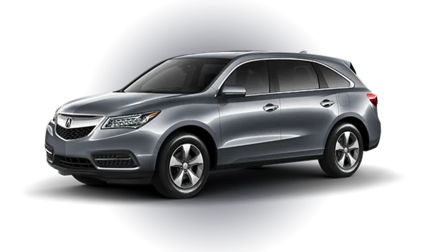 Grey Acura MDX SUV PNG Transparent Background