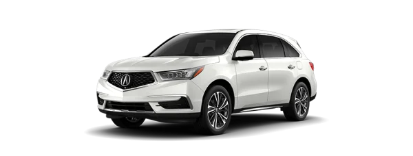 White Acura MDX SUV PNG Transparent Background
