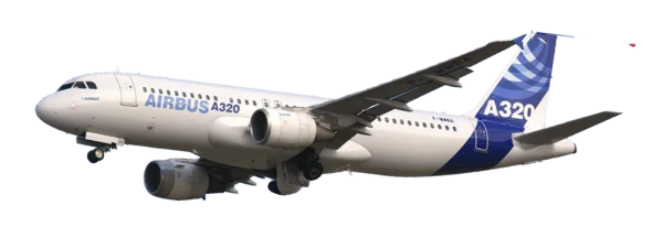 Airbus A320 Airplane PNG Transparent Background
