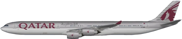 Qatar Airways Airplane PNG Transparent Background