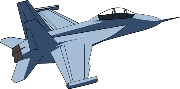Stylized Fighter Jet PNG Transparent Background