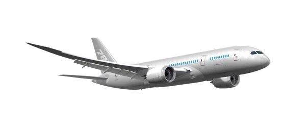 Modern Commercial Jet Airplane PNG Transparent Background