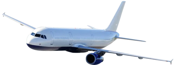 White Passenger Airplane PNG Transparent
