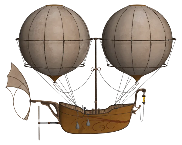 Steampunk Airship PNG Transparent Background