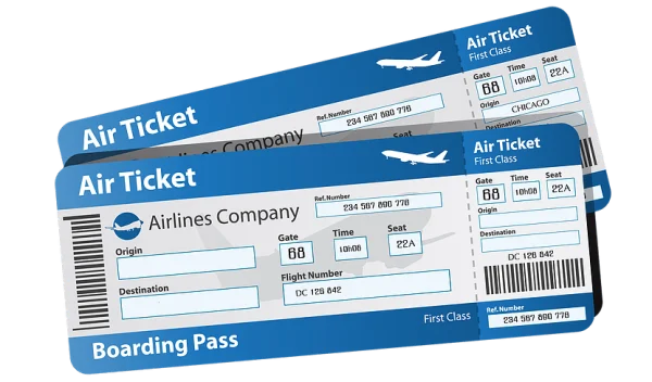 Blue Airline Tickets PNG Transparent Background