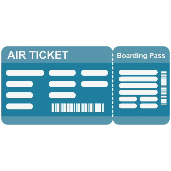 Air Ticket Boarding Pass PNG