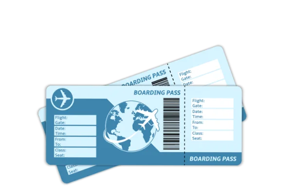 Air Tickets Boarding Pass PNG Transparent Background