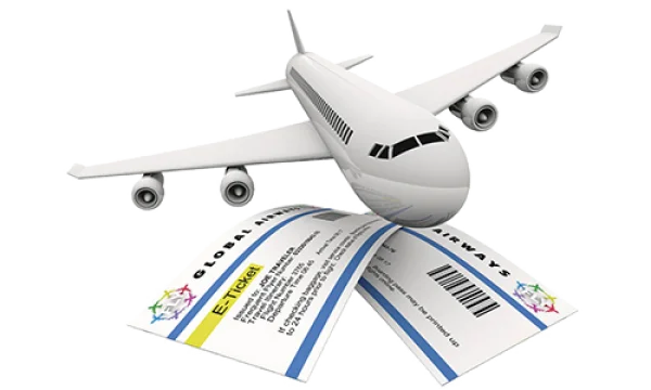 Airplane and E-Tickets PNG Transparent