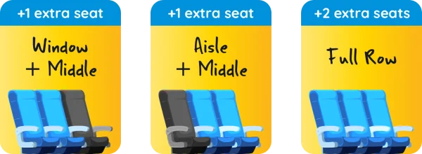Airplane Extra Seat Options PNG Transparent Background