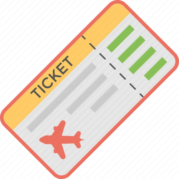 Airplane Flight Ticket PNG Transparent