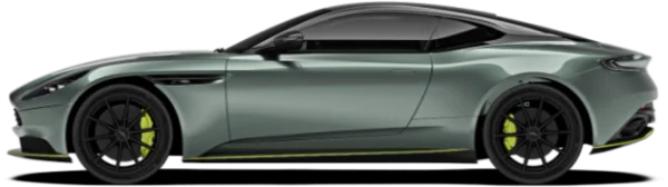 Modern Green Sports Car Side View PNG Transparent