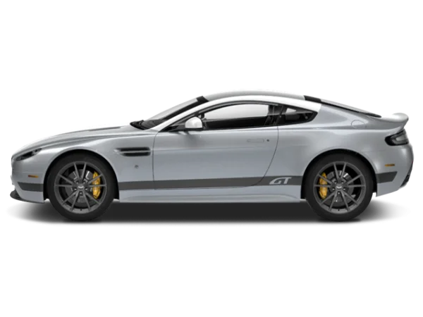Silver Aston Martin GT Sports Car PNG Transparent